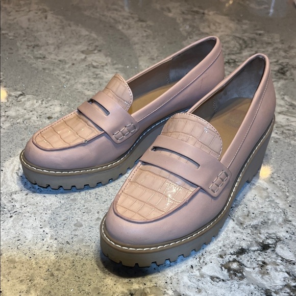 Dolce Vita Blush Light Pink Platform Loafers Size 9.5 - Picture 10 of 10